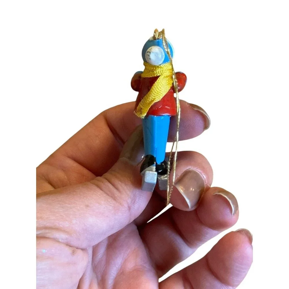 Wooden Ice‎ Skating Ornament Toy Christmas Ornament Classic
